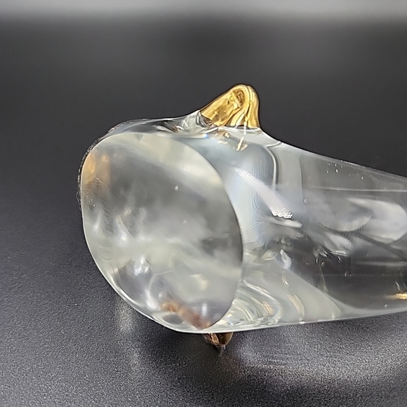 Artglass Clear and Gold Whale - Picture 7 of 13